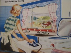 Homemaker working in apron